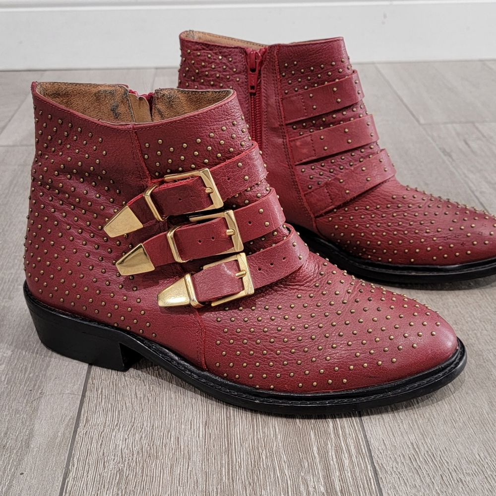 TBA To Be Announced mini studs ankle boots 8M